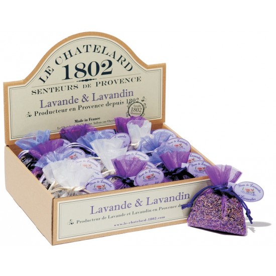 Lavender & lavandin sachet in organza-15 grs (without cellophane) 